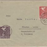All.Bes./Währungsreform - 3+2 M. Taube Brief Bad Tölz - München 22.6.48