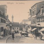 Bayern - Dillingen a/D. Am Stadtberg Straßenansicht sw-AK gelaufen 1907