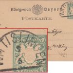 Bayern - Wittislingen 2/5 HKS 5 Pfg. Ganzsache n. Bächingen A/Brenz 1878