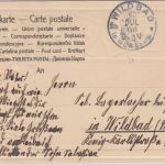 Bayern - Günzburg Hauptstraße Briefmarken-Passepartout-AK gelaufen 1906