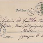 Bayern - Oberwaldbach Schule Kirche tec. Mehrbild-Farblitho gelaufen 1899