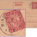 Bayern - Mindelaltheim 8. MÄR 19 K2 10 Pfg. Ganzsache n. Berlin