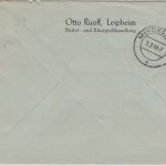 Bizone - Leipheim 1949 Einschreibebrief n. Unterkammlach Aushilfs-R-Zettel