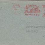 DR - Augsburg 2 3 Pfg. AFS "FRanck & Co." Drucksache n. Lahr 1943