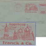 DR - Augsburg 2 3 Pfg. AFS "FRanck & Co." Drucksache n. Lahr 1943