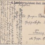 LP Belgien - Landsturm Inf.Btl. Augsburg Brief-L1 AK Brüssel Nordbahnhof 1915