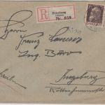 Bayern - 25 Pfg. Luitpold Ortseinschreibebrief Friedberg 1913