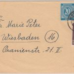 All.Bes./Währungsreform - 2 M. Taube u.a. Brief Fulda - Wiesbaden 22.6.48