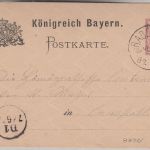 Bayern - Radersdorf 6. JUN 87 K1 5 Pfg. Ganzsache n. Cannstadt