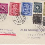 All.Bes./Währungsreform - Riederau 21.6.48 Handwerbestpl. Brief/FDC n. Göggingen