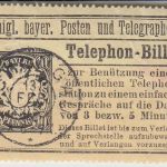 Bayern - 10 Pfg. Wappen Telephon-Billet K2 Schongau 13. FEB 05