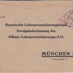 All.Bes. - Schongau 6.9.45 Gebühr bezahlt Ra2 Brief n. München