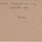 All.Bes. - Schongau 15.4.46 Gebühr bezahlt L1 Brief n. Straubing