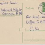 BRD - (13b) Lechbruck ü. Schongau Poststelle I Tagesstempel Ganzsache 1960