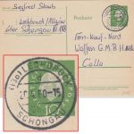 BRD - (13b) Lechbruck ü. Schongau Poststelle I Tagesstempel Ganzsache 1960