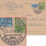 BRD - Altenstadt ü. Schongau Poststelle I Tagesstempel 10 Pfg Ganzsache n. Celle