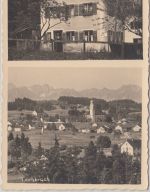 Bayern - Lechbruck Haus Pult private sw-Fotokarte ca. 1950 ungelaufen