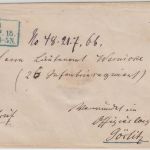 Feldzug 1866 - Berlin Post-Exp.15 20.7.66 blauer Ra3 Feldpostbrief ins Lazarett
