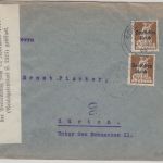 DR-Infla - 2x40 Pfg. By-Abschied/DR Zensurbrief i.d. SCHWEIZ Schwabach 4.6.20