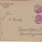 DR - Geprüft in Annaberg Zensur-L1 Brief n. DÄNEMARK Annaberg - Kopenhagen 1918