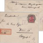 DR - 4 M. Germania Einschreibebrief n. ÖSTERREICH Worms 2 - Wien 1922 Zensur