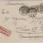 DR - 3x60 Pfg. Germania Einschreibebrief n. ÖSTERREICH Magdeburg 1921 Zensur
