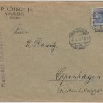 DR - "Geprüft in Annaberg" Zensur-L1 Brief n. DÄNEMARK Annaberg Copenhagen 1918