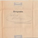 Bayern - Nördlingen 1900 Telegramm aus Bernau