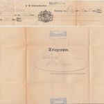 Bayern - Nördlingen 1900 Telegramm aus Bernau