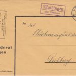 DR - Maihingen ü. Nördlingen Landpost-Ra2 Brief n. Ansbach 1933