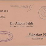 All.Bes. - Mönchsdeggingen 11.3.46 Gebühr bez. SKS-L1 Karte n. München