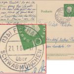 BRD - (13b) Fischach ü. Schwabmünchen Poststelle I 10 Pfg. Heuss Ganzsache