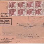 BRD - 20 Pfg. kl. Bauwerke 10er-Block Orts-Zustellurkunde Türkheim 1965