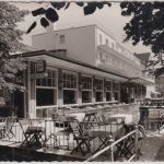 Bayern - Bad Wörishofen Luitpold-Pavillion Tanz/Musik sw-Fotokarte ca. 1960