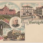 Bayern - Bad Wörishofen Kinderasyl Frauenbad etc. Mehrbild-Farblitho ca. 1900