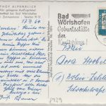 Bayern - Hartenthal b. Bad Wörishofen Gasthof Alpenblick sw-Fotokarte 1964