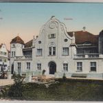 Bayern - Bad Wörishofen Neue Post u. Kasino farb. AK gelaufen 1912