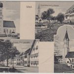 Bayern - Waal Krankenhaus Kirchen tec. sw-Mehrbild-AK gelaufen 1920