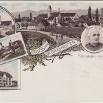 Bayern - Bad Wörishofen Kurhaus Pfarrhof etc. farb. Mehrbildlitho ca. 1895/1900