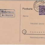 All.Bes. - Bedernau ü. Mindelheim Landpost-Ra2 Drucksache n. Chemnitz 1946