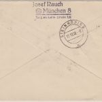 Bizone - Memmingen 1948 Ausst. 100 J. Bayer. Briefmarke SST Einschreibebrief