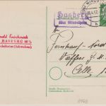 BRD - Hasberg ü. Mindelheim Landpost-Ra2 Karte n. Celle 1957