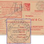 BRD - (13b) Ottobeuren ü. Memmingen 1957 Poststelle I unfrank. Karte Nachporto