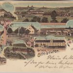Bayern - Ottobeuren Post Brauerei etc. Mehrbild-Farblitho gelaufen 1899