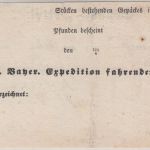 Bayern - Kempten 1847 Gepäckzettel f. Eilwagenfahrt n. Ulm