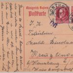 Bayern - 10 Pfg. Hupp Ganzsache+Zusatz i.d. SCHWEIZ Sonthofen - Kreuzlingen 1919