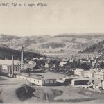 Bayern - Immenstadt dreiteilige sw-Panorama-AK/Klappkarte gelaufen 1912