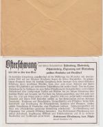 DR - Ofterschwang 1935 illustr. Umschlag m. Werbefaltblatt/Wintersport