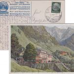 DR - Hindelang 1940 farb. Werbekarte Luitpoldbad n. Puchheim