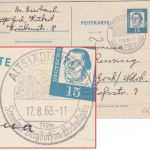 BRD - Altstädten 1963 aptierter Handwerbestpl. 15 Pfg. Ganzsache n. Goch